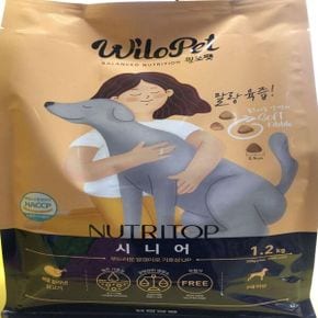 윌로펫 뉴트리탑 시니어 강아지도그 반려견사료 1.2kg