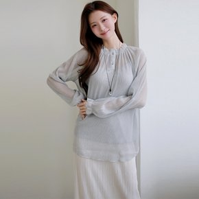 [최초가 79,900원][르포엠]셀레나 시어 글리터 블라우스+이너탑
