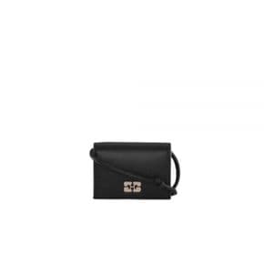 24FW BLACK BOU WALLET ON STRAP (A5396 099) (블랙 가니 보우 스트랩 월렛)