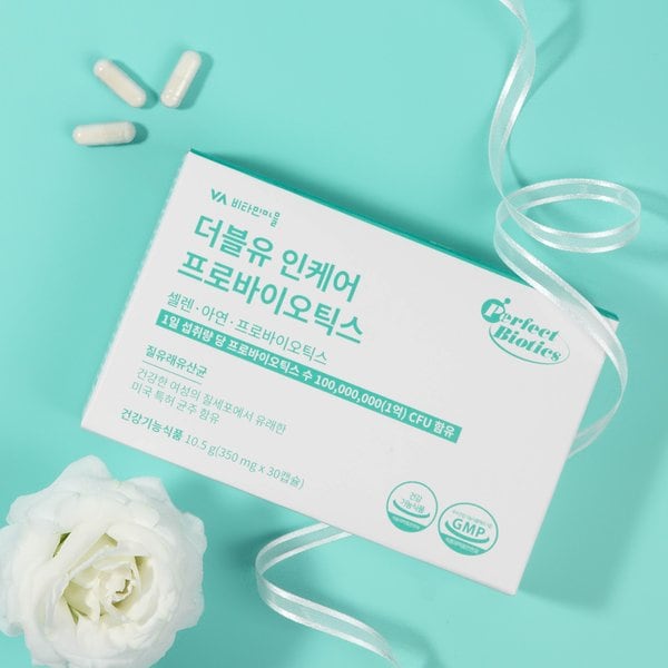 퍼펙트바이오틱스 W 더블유 인케어 프로바이오틱스 여성 질유산균 질유래 유산균 1박스 30캡슐 1개월분
