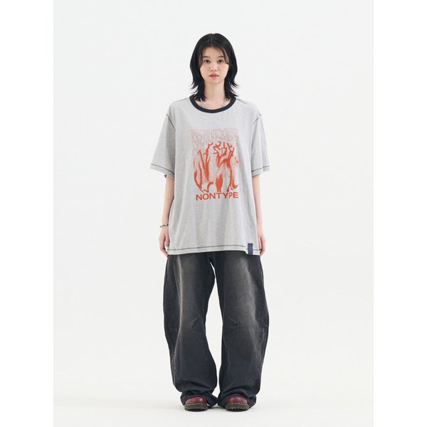 VINTAGE WASH CARPENTER CURVED PANTS(BLACK)