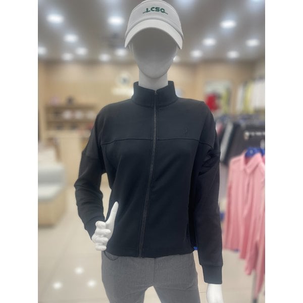 [여주점] 여성 레터링 자수 포인트 져지 점퍼 GP322LBL93 BLCK