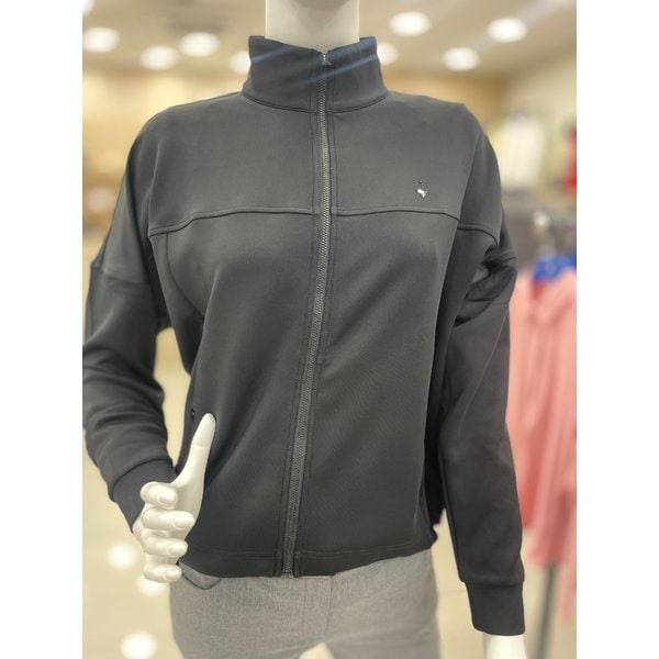 [여주점] 여성 레터링 자수 포인트 져지 점퍼 GP322LBL93 BLCK