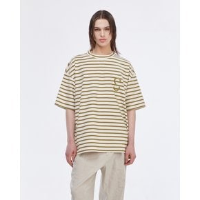 [파주점] 엠블럼 엠브로이드 스트라이프 티셔츠 SG3TS308KK