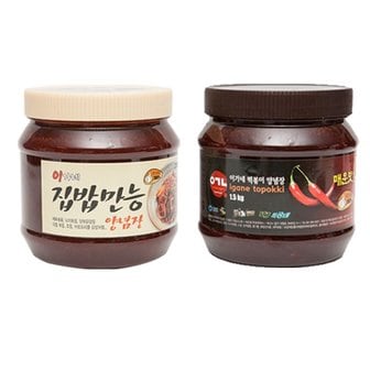  이가네떡볶이 만능양념장 1+1 (블랙라벨 1.5kg + 집밥만능 1.4kg)