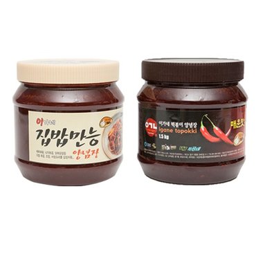  이가네떡볶이 만능양념장 1+1 (블랙라벨 1.5kg + 집밥만능 1.4kg)