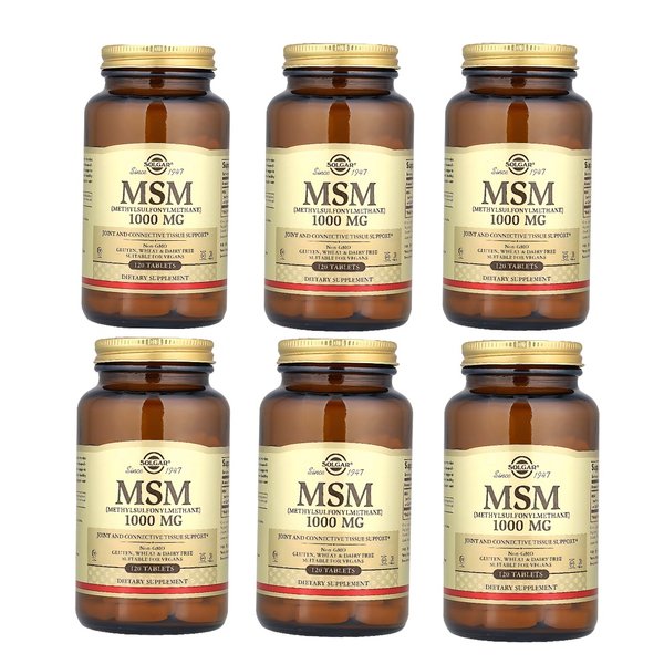 MSM 1000mg 식이유황 (메틸설포닐메테인) 120타블렛 X 6통