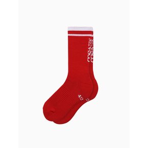 [10 PACK] RUNNING CREW FLOGGER FIT SOCKS_LONG_RED