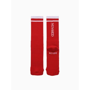 [10 PACK] RUNNING CREW FLOGGER FIT SOCKS_LONG_RED
