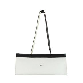 Diana Canvas Shoulder Bag S White_Black (0JSN2SH40301F)