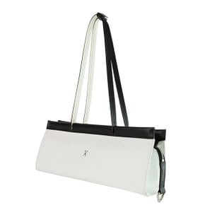 Diana Canvas Shoulder Bag S White_Black (0JSN2SH40301F)