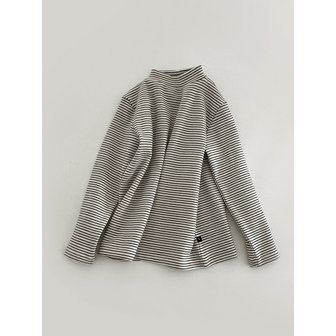 리코타입 하프넥 스트라이프 티 - Half neck stripe T-shirt