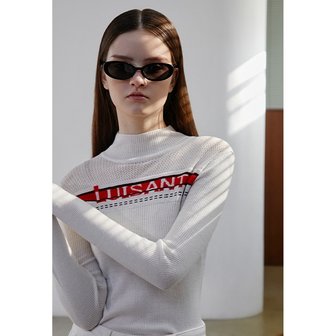 에고이스트 [시흥점] 여성  레터링 자카드 포인트 하이넥 슬림 폴오버(EQ4KL166)