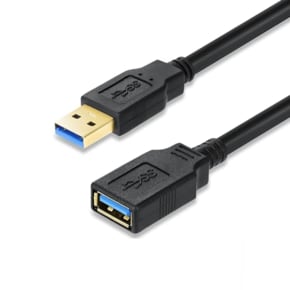 타블렛 USB3.0 연장케이블 프린터 USB허브 키보드 마우스 케이블 연장선 M-F형 4중차폐 순동 구리 2M CABLE
