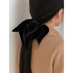 square velvet signature drop scrunchie