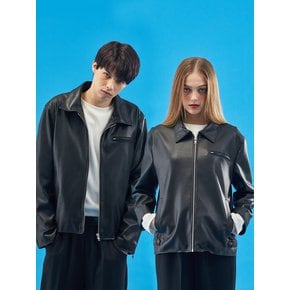 UNISEX 마일드레더 싱글 자켓