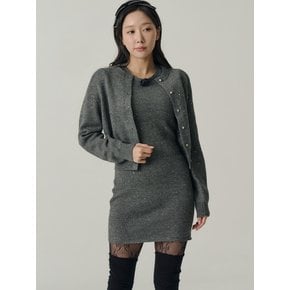 [인플루언서 세영 w/] Staring Night Knit Cardigan_Charcoal