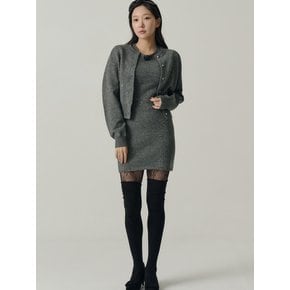 [인플루언서 세영 w/] Staring Night Knit Cardigan_Charcoal