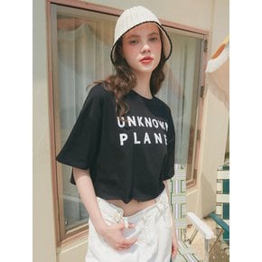 UP-247 로고 크롭티 블랙 . LOGO CROP TEE BLACK