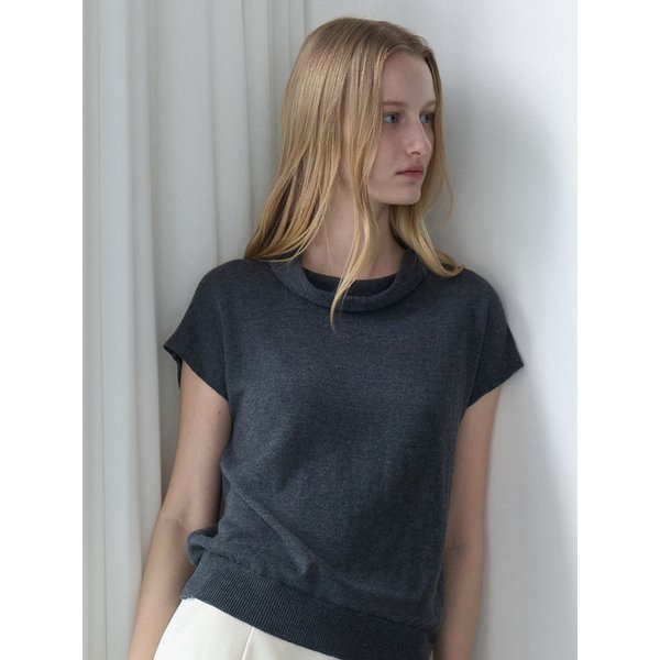 내추럴 카울넥 니트 차콜 amr2327