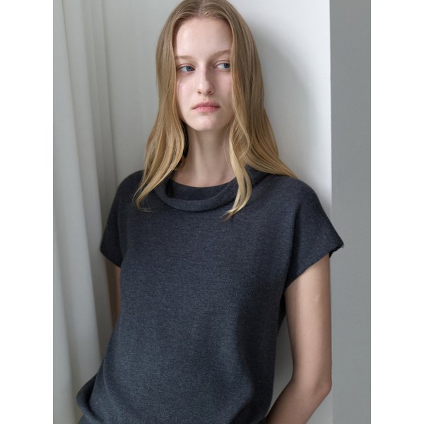 내추럴 카울넥 니트 차콜 amr2327