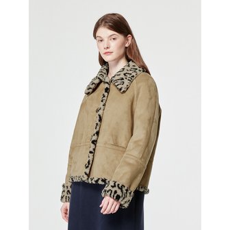 스튜디오다리 RIVERSIBLE FAUX SHEARING JACKET-BEIGE TIGER