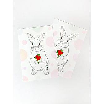 NIJI 빨간열매 토끼 / 엽서 (postcard)