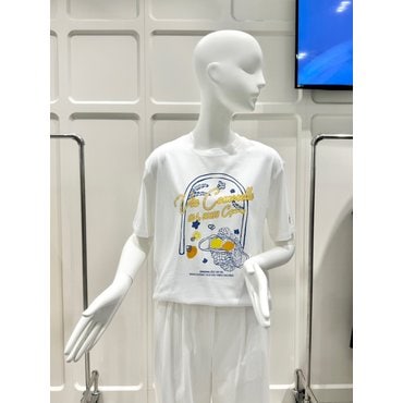 ZOOC (25 여름) 쥬크 글리터 프린트 박시 티셔츠 Z252PSM024