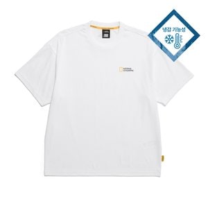 내셔널지오그래픽 N242UTS909 세미오버핏 수피마 반팔 티셔츠 WHITE