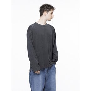 Pigment Slit Long sleeved - Charcoal /M243TP03CH