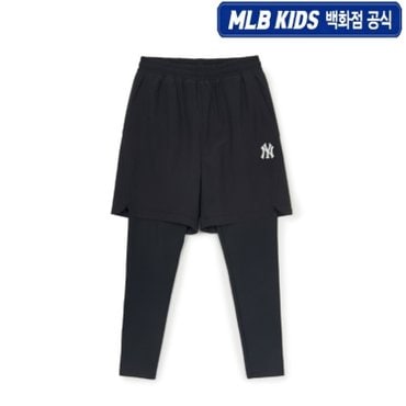 MLB키즈 (백화점공식) 25SS 베이직 레깅스 쇼츠 뉴욕양키스 7ASWB1153-50BKS