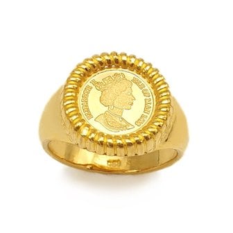 골드리카(Gold Rica) [골드리카]순금 여왕코인 반지 7.5g