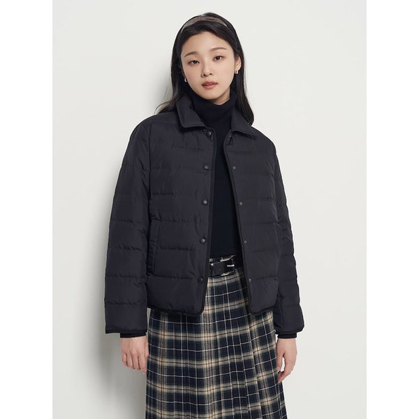 폴리칼라 경량 다운 쇼트 재킷  블랙 (BF5X38P015)