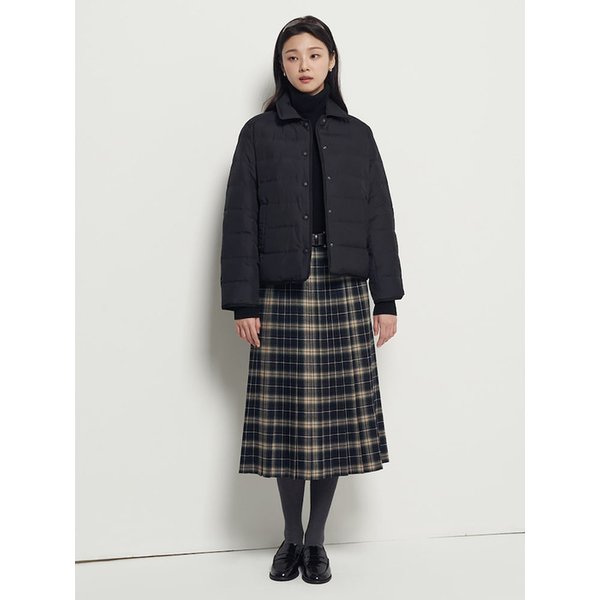 폴리칼라 경량 다운 쇼트 재킷  블랙 (BF5X38P015)