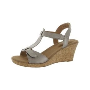 5364821 Rockport BLANCA T STRAP Womens Faux Leather Open Toe Wedge Sandals