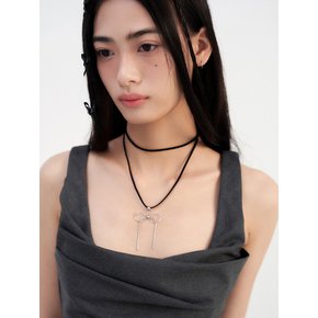 suede string ribbon necklace