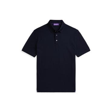 퍼플라벨 랄프 로렌 Purple Label 실크 코튼 피케 폴로 셔츠(MNPLKNI1N820409410)