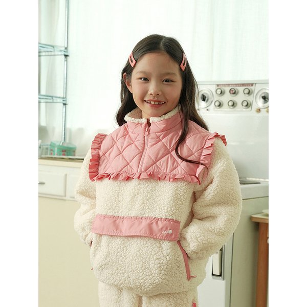 [KIDS] Ruffle Fleece Pants_Pink