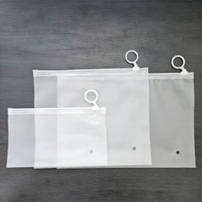 슬라이드 반투명 지퍼백 파우치 21x16.5cm