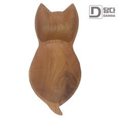 (약재로 사용하는) 티크 나무-부엉이 접시 대(30x15cm)