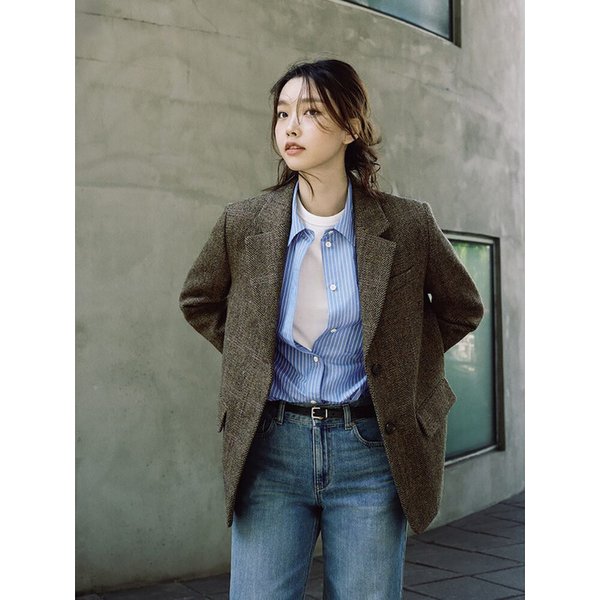 옥스포드 오버핏 셔츠  라벤더 (BF5864C02T)