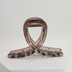  국산 튼튼한 올림 반묶음 투웨이 헤어 집게핀(중), 클리어블랙