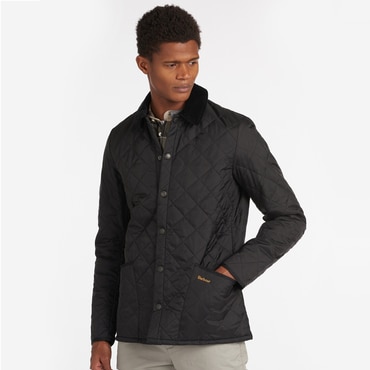 바버 [25FW] 남성 블랙 Heritage Liddesdale 퀼팅 재킷 (URJA5F019BK)