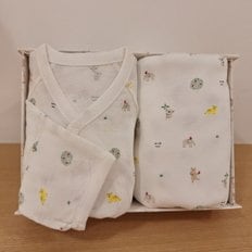 [25S/S출산선물)IV)멀티애니멀뱀부배내가운&속싸보세트(35170-001-02*35170-005-04)