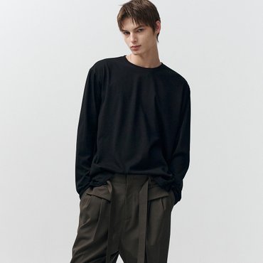 노이어 실크 블렌디드 크루넥 티셔츠 (4COLOR)  N25STS01