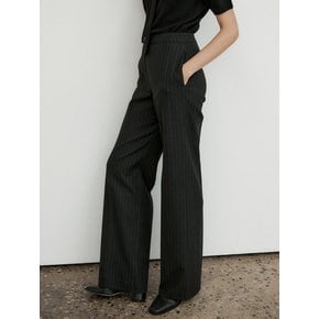 WOOL STRIPE TROUSER_BLACK