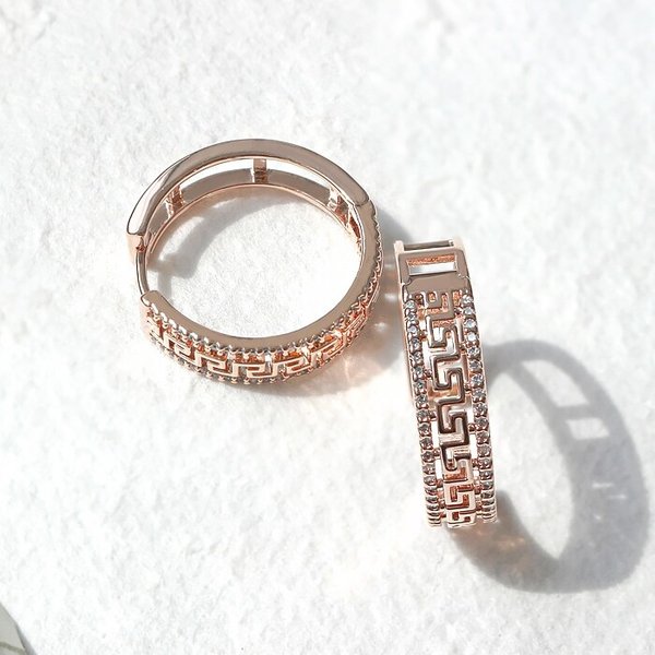 14K G.F 메트로 원터치  링 귀걸이 EA3132