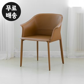 웨더 가죽 의자 체어 CHAIR 식탁 수입 테라스 거실 주방 카페(라이트브라운)