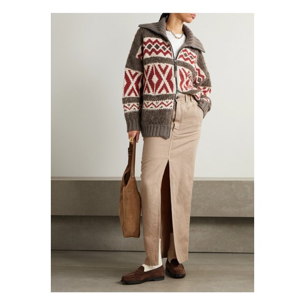 브루넬로쿠치넬리 데님 미디 스커트 베이지 1647597355286543