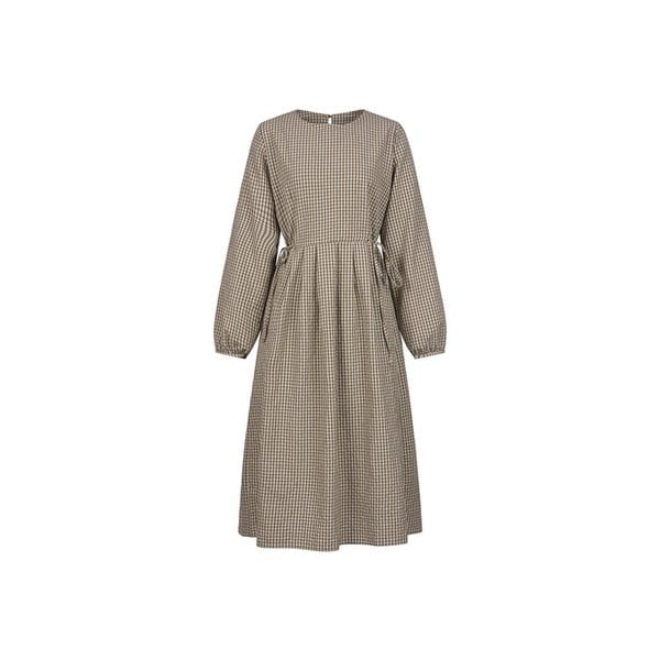 체크 벌룬 원피스_DW4AO307